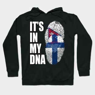 Finnish And Nepalese Mix DNA Flag Heritage Hoodie